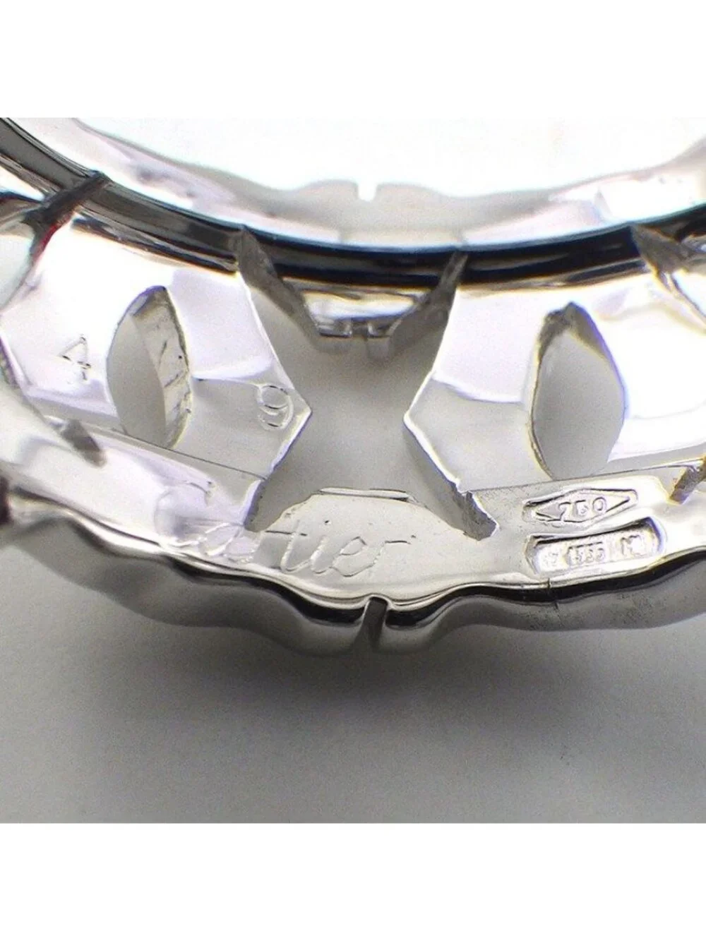 Cartier Ring Entrelaces C2 2C Logo 18K White Gold